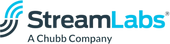 StreamLabs, a Chubb Company, logo with a dark blue and and ice blue design.